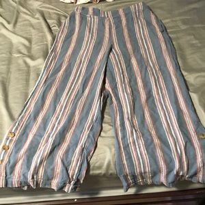 Women’s XS wide leg stripped pants